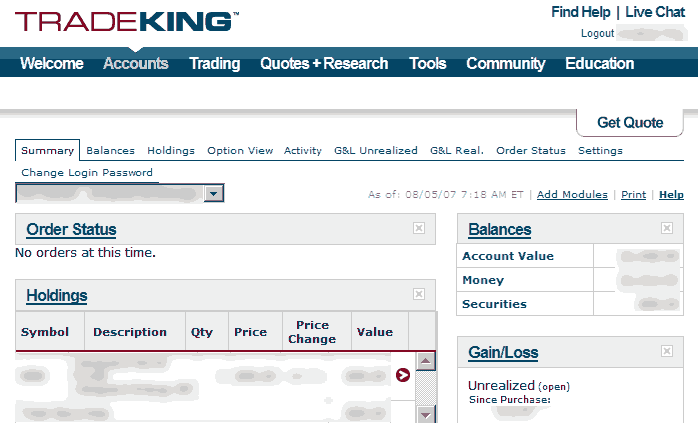 scottrade options minimum balance