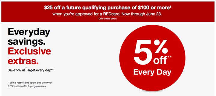 Target REDcard Promotion: $25 off $100 Coupon For New Applicants