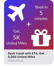ETA Executive Travel App: 3,000 Bonus Unites Miles After First Booking
