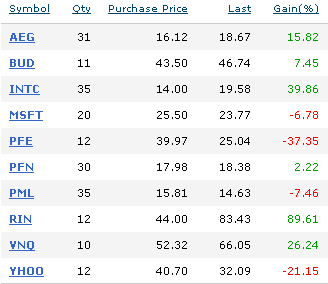 Portfolio Snapshot