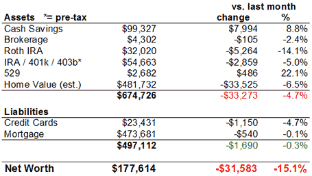 Net Worth Chart 2009