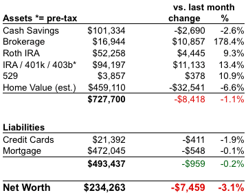 Net Worth Chart 2009