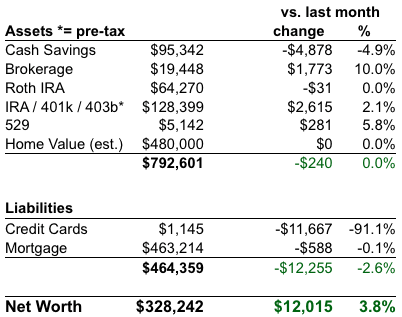 Net Worth Chart 2009