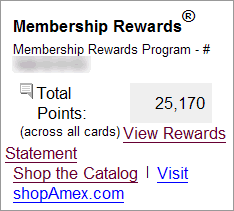 Membership Rewards Screenshot