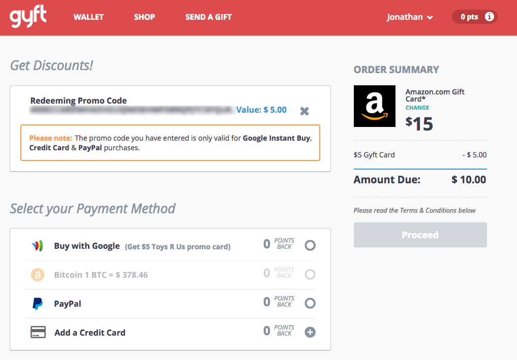 use google pay to buy gift card