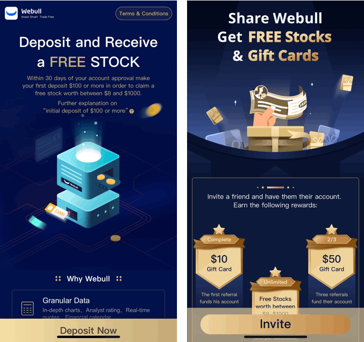 Webull App: Free Stock Trades + Free Share of Stock For New Users