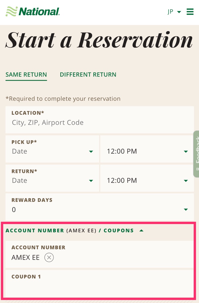 Emerald Club Loyalty Program