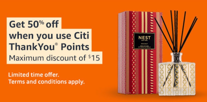 Amazon: Pay with Citi ThankYou Points, Get Up to 50% Off (Targeted)