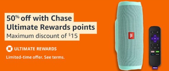 Redeem Chase Ultimate Rewards Points for up to 50% Off on Select Products