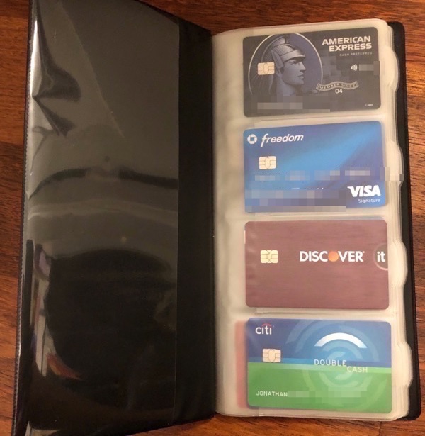 Organize Credit Cards Physically Using Business Card Holders