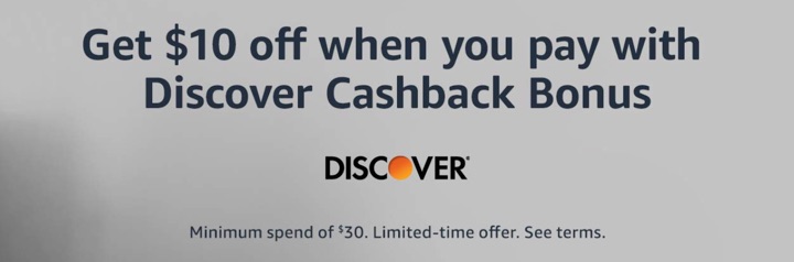 Pay with Discover Card Points, Get  Off or 30%/40% Off at Amazon.com (Targeted)