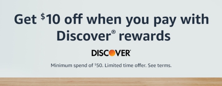  Pay with Discover Card Points, Get $10 off $50 or 30%/$40
