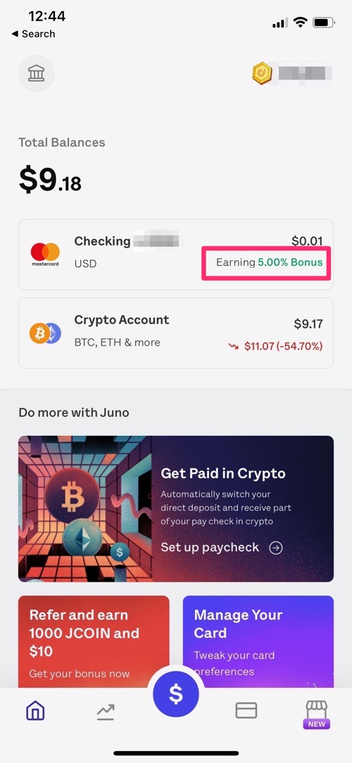 Juno (Formerly OnJuno) Banking App: New 5% on Cash Deposits, New User Bonuses, JCOIN, 5% Cashback Details