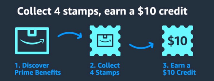 Amazon Prime: Complete 4 Stampcard Activities, Get $10 Amazon Credit