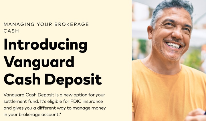 Vanguard Cash Deposit Program: New Cash Sweep Option (Currently Invitation Only)