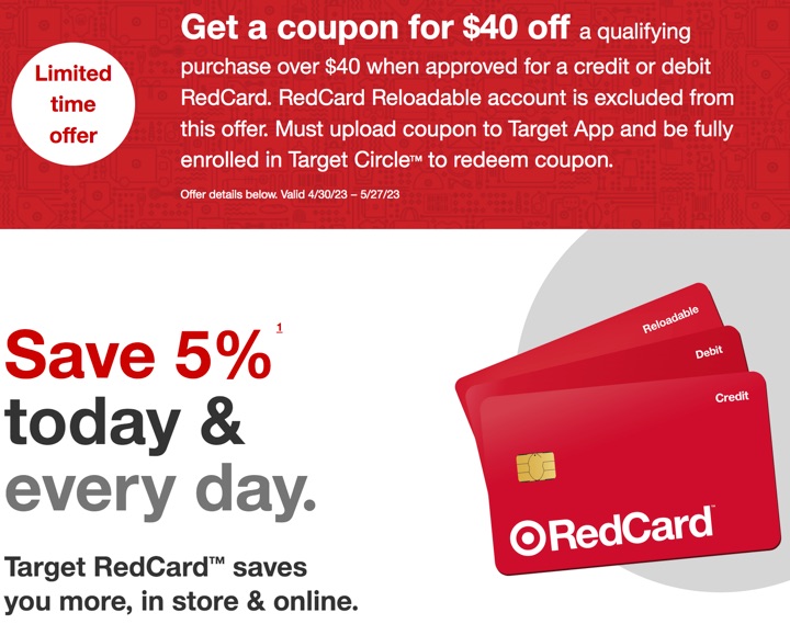 Target RedCard 5% Off,  Off Coupon For New Approvals