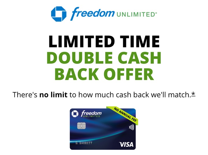 Chase Freedom Unlimited Review: Double Cash Back for 12 Months (3% Cash Back w/ No Limit for 12 Months)